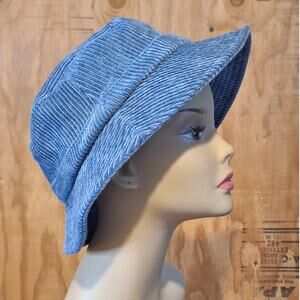 NWT Wyeth by Anthropologie Corduroy Bucket Hat OS Blue Hipster Bohemian